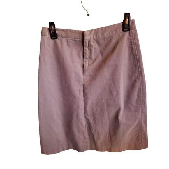 Banana Republic Stretch Womens Gray Straight Skirt Sz 4 Zippered Slit - Picture 1 of 5